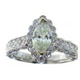 14kt Gold 2.15 ct Marquise Cut Diamond Ring