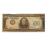 Series 1934 $500 US Federal Reserve Note