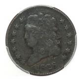1828 Coronet Head Copper Half Cent *Rare