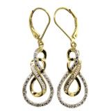 Beautiful Diamond Accent Elegant Dangle Earrings