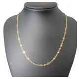 14kt Gold Elegant 18" Two Tone Necklace