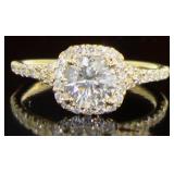 14kt Gold 1.46 ct Round Diamond Ring