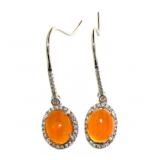 Genuine Ethiopian Opal Dangle Earrings