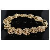14kt Gold Quality 13 mm Designer Bracelet