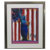 Liberty And Flag Giclee By Peter Max