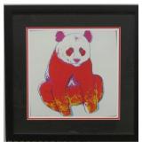 Panda Print Plate Signed Giclee By Andy Warhol