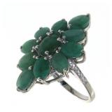 Natural 6.09 ct Emerald Cocktail Ring