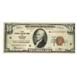 Series 1929 Chicago $10 National Currency Note