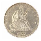 1877 Seated Liberty Silver Half Dollar *Nice