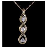 10kt Gold Brilliant Diamond Journey Necklace