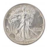 1944 BU Walking Liberty Silver Half Dollar