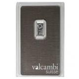 One Gram: Valcambi .999 Platinum Suisee Bar