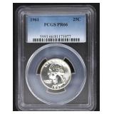1961- PCGS PR66 Washington Silver Quarter