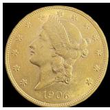 1906 BU Liberty Head $20.00 Gold Double Eagle