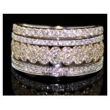 14kt Gold Two Tone 1.00 ct Diamond Designer Ring