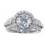 14kt Gold 3.34 ct Brilliant Round Diamond Ring