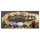 14kt Gold Natural 6.50 ct Gemstone Bracelet