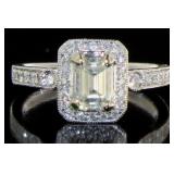 14kt Gold 1.31 ct Emerald Cut Diamond Ring