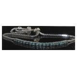 Genuine 1/2 ct Fancy Blue Diamond Bracelet