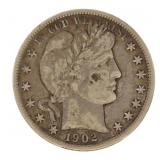1902-P Barber Silver Half Dollar *Key Date