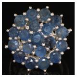 Natural 6.40 ct Sapphire Cocktail Ring