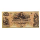 Canal Bank New Orleans Large $50.00 Currency Note