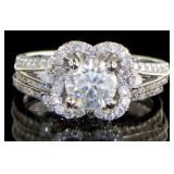14kt Gold 1.82 ct Round Diamond Bridal Set