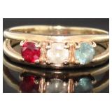 10kt Gold Natural Gemstone Estate Ring