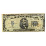 1934 Blue Seal $5.00 Silver Certificate *STAR NOTE