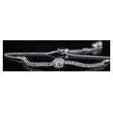 14kt Gold Brilliant 1.00 ct Diamond Bolo Bracelet