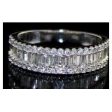 10kt Gold Brilliant 3/4 ct Baguette Diamond Ring