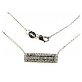14kt Gold 1/2 ct Baguette Diamond Necklace