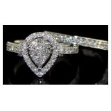 10kt Gold 1.00 ct Diamond Wedding Set