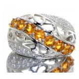 Natural 2.20 ct Ethiopian Fire Opal Dinner Ring