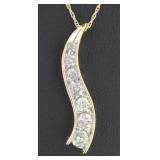 10kt Gold 3/4 ct Diamond Journey Necklace