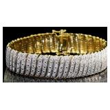 Brilliant 2.00 ct Diamond Wave Bracelet