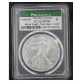 2020-P MS70 Emergency Issue American Silver Eagle