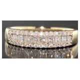 14kt Gold 3/4 ct Princess Cut Diamond Ring