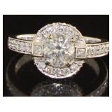 14K White Gold 1.54 ct Round Diamond Ring