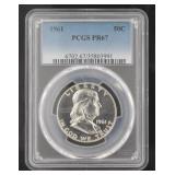 1961 PR67 GEM Franklin Silver Half Dollar