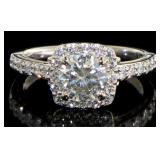 14K White Gold 1.62 ct Round Diamond Ring