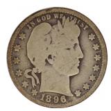 1896-O Barber Silver Quarter *Key Date