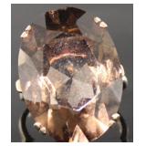 10kt Gold Oval 23.60 ct Smoky Topaz Ring