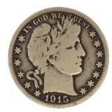 1915-P Barber Silver Half Dollar *Key Date
