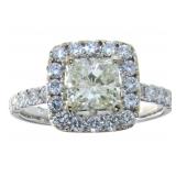 14kt Gold 1.81 ct Radiant Cut Diamond Ring