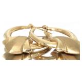 10kt Gold Large Hoop Earrings