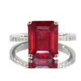 14kt Gold Ruby & Diamond Ring