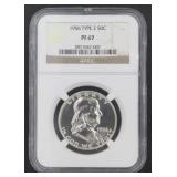 1956 Type 2 PF67 GEM Franklin Silver Half Dollar