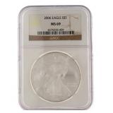 2006 MS69 American Eagle Silver Dollar