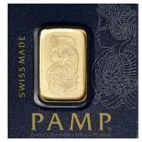One Gram - .999 Fine Gold PAMP Bar